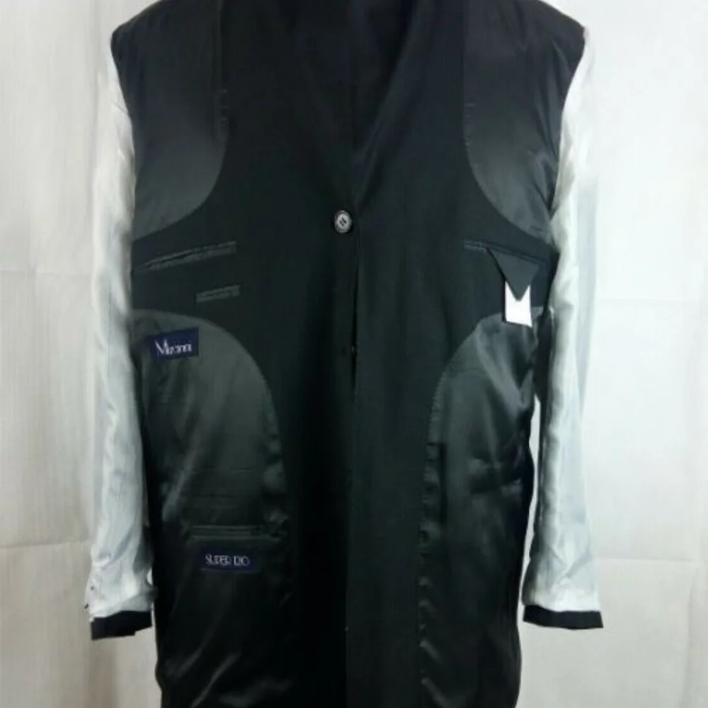Mizanni Super 120's Men's 46L Black Suit Blazer
